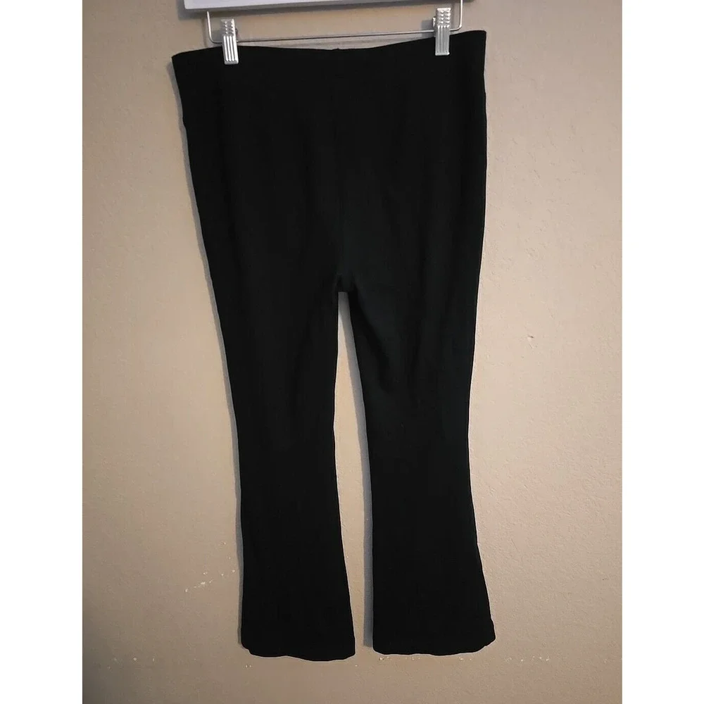 Chico's‎ Black Flared High Rise Pull On Casual Trouser Pants Womans Size 0/4